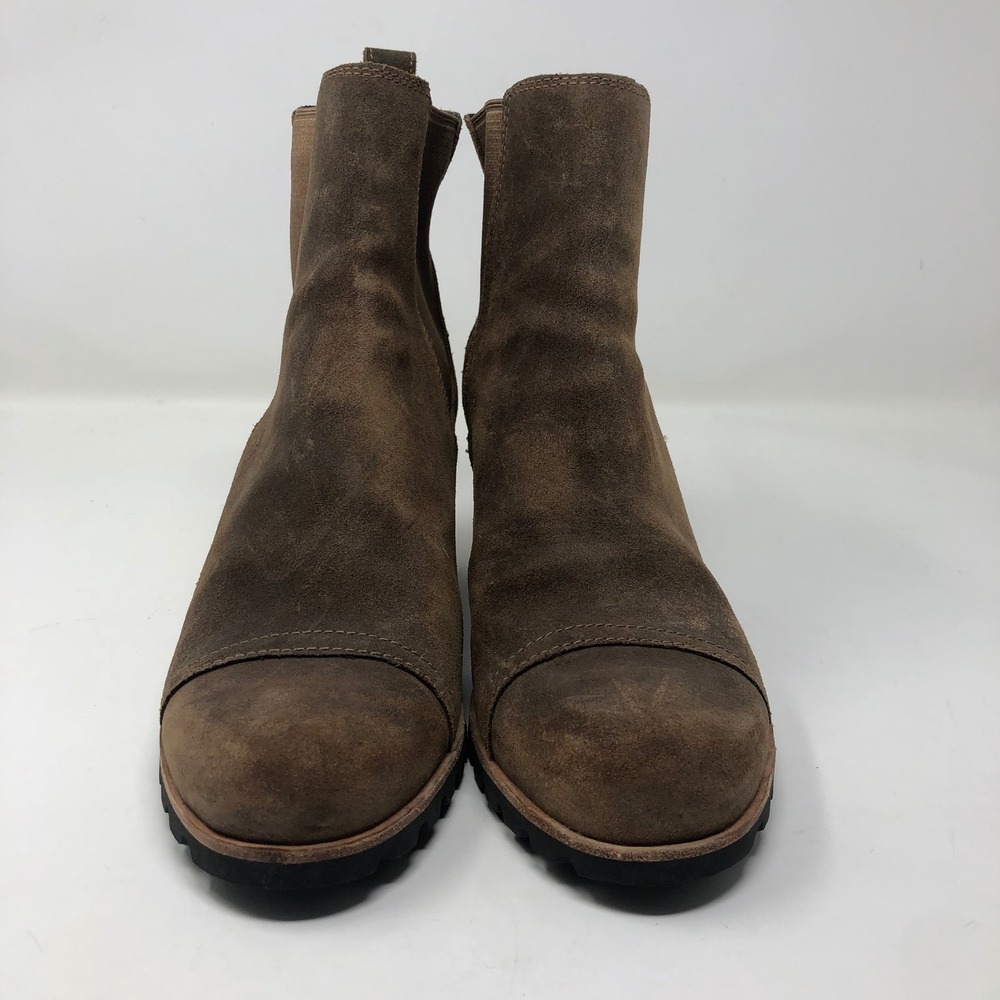 UGG Kasen Waterproof Wedge Bootie Women 7.5 Stout Brown Suede 1095136 - Picture 2 of 16